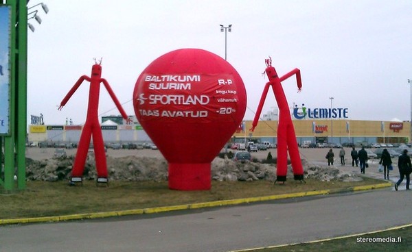 5 m jättipallo + SkyDancerit