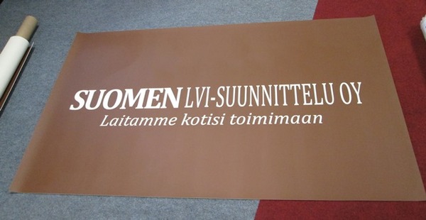 Logomatto kumista LVI-Suunnittelu