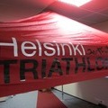 Termopainolla tehty logo Helsinki Triathlon