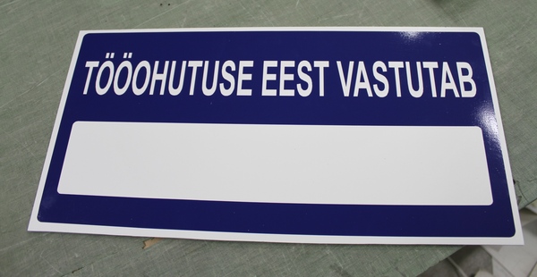 Vastutaja silt Vastutaja silt
