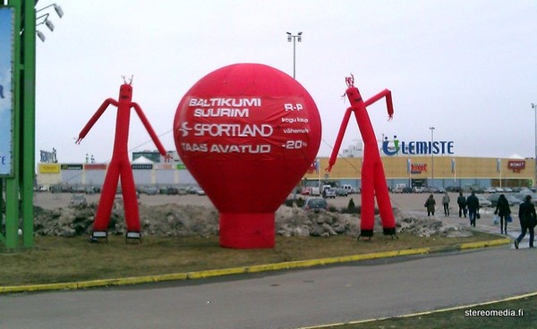 5 m jättipallo + SkyDancerit 5 m jättipallo + SkyDancerit