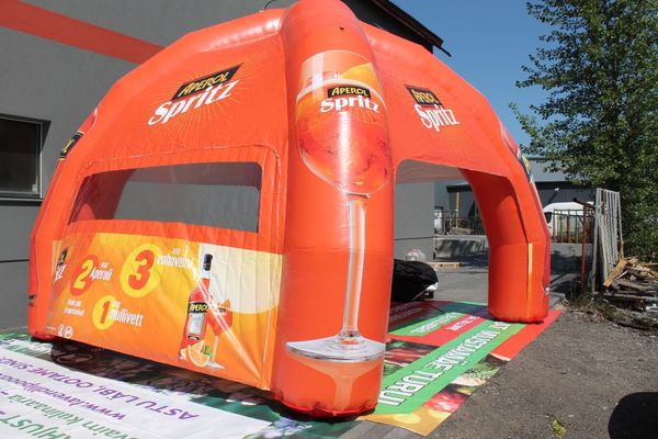 Mainosteltta Apereol Spritz 5x5m Mainosteltta Apereol Spritz 5x5m